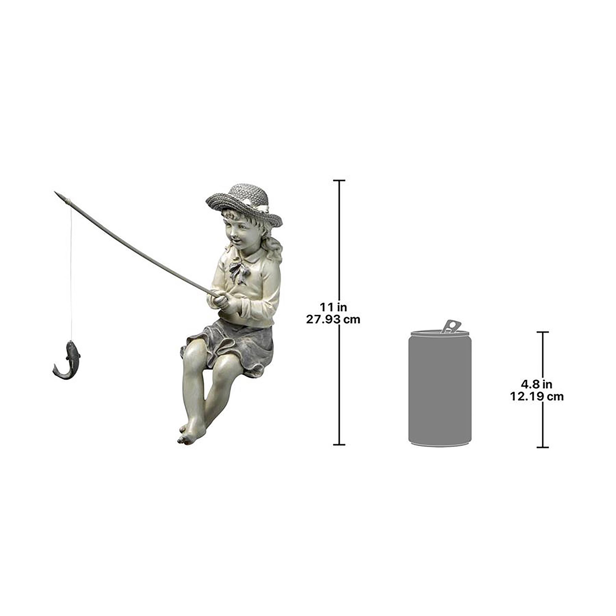 Design Toscano 11" Nellie's Big Catch Fishing Statue